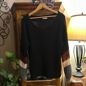 Black Colorblock Sweater by [Brand]